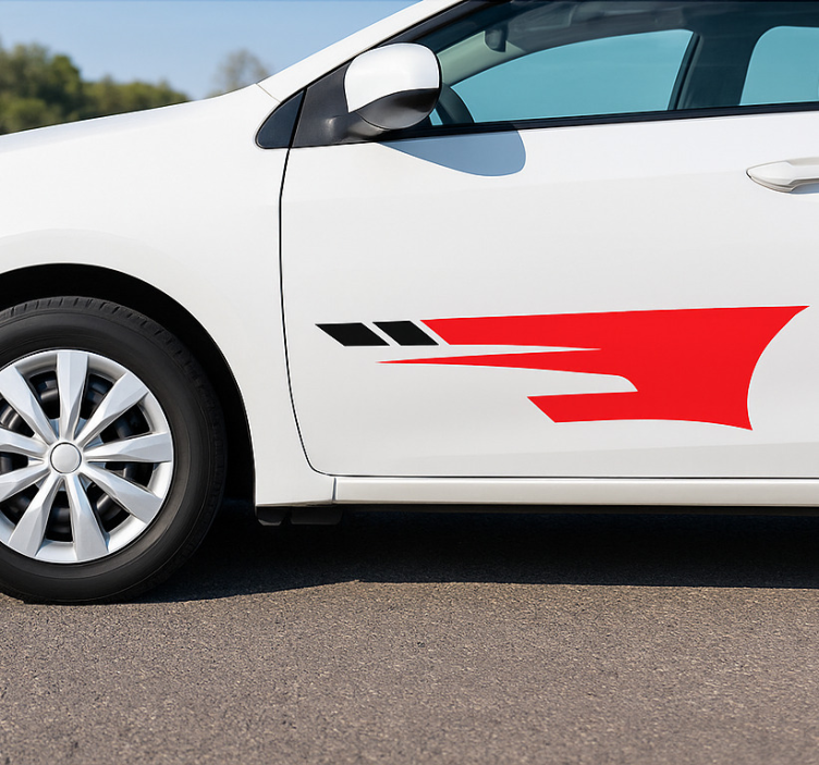 Vinilo para auto calcomanías laterales deportivas - TenVinilo