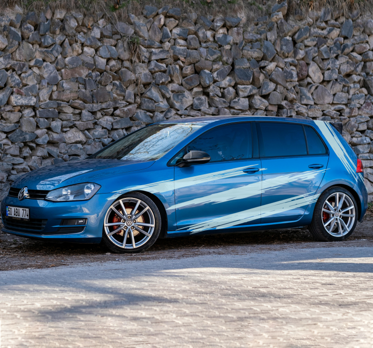 Vinilo para auto conjunto de diseño de pincel - TenVinilo