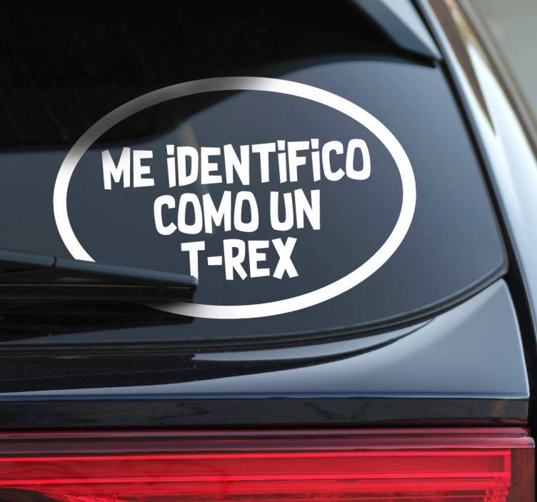 Vinilo para auto me identifico como - TenVinilo