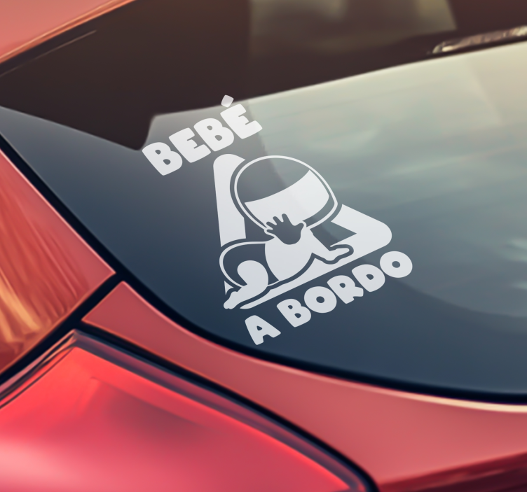 Vinilo para auto motera a bordo - TenVinilo