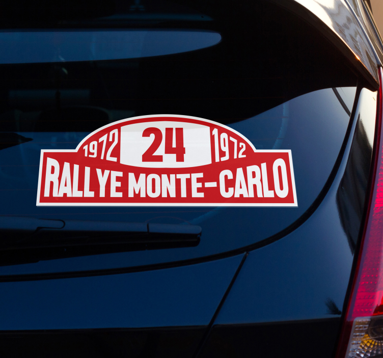Vinilo para auto número de rally de montecarlo - TenVinilo