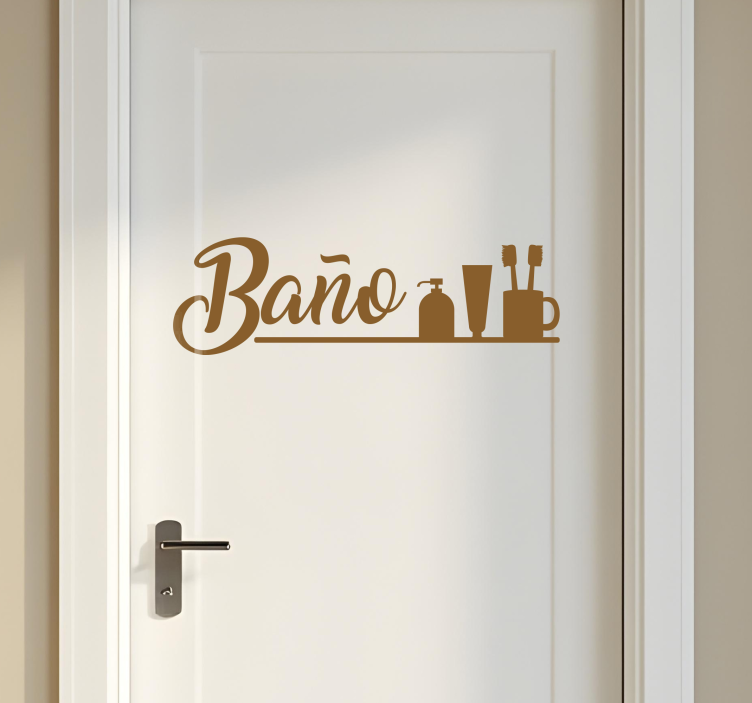 Vinilo para baño palabra baño - TenVinilo