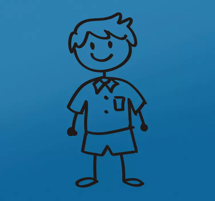 Pegatina coche de niño pequeño - TenVinilo