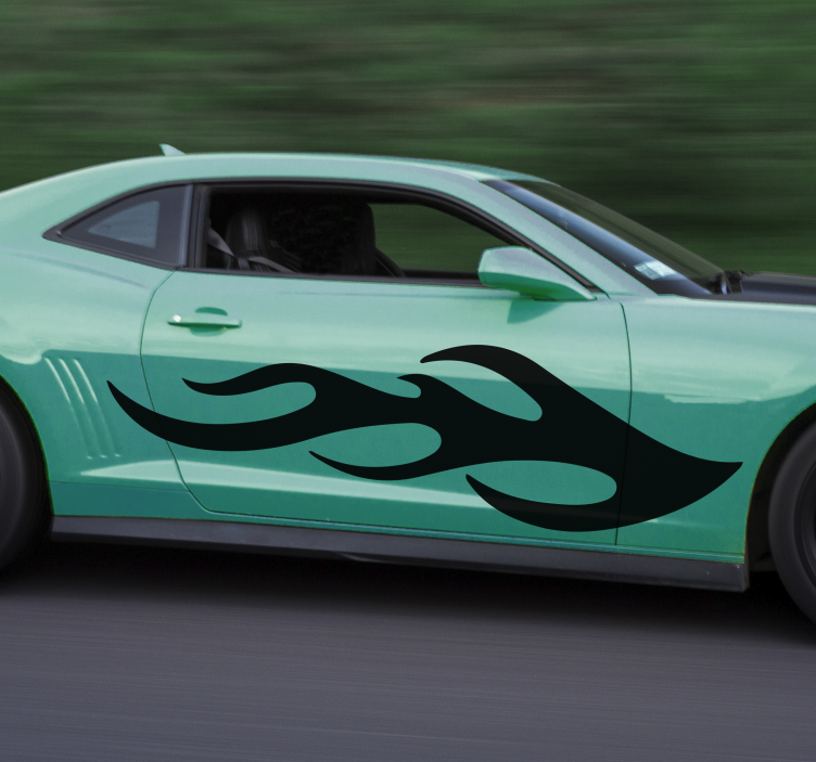 Vinilo coche llamas frías - TenVinilo