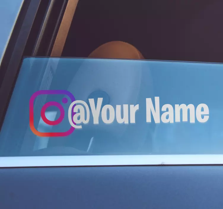 Pegatina para coche Instagram personalizable - TenVinilo