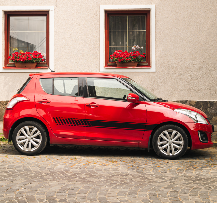 Pegatina para coche rayas con degradado - TenVinilo