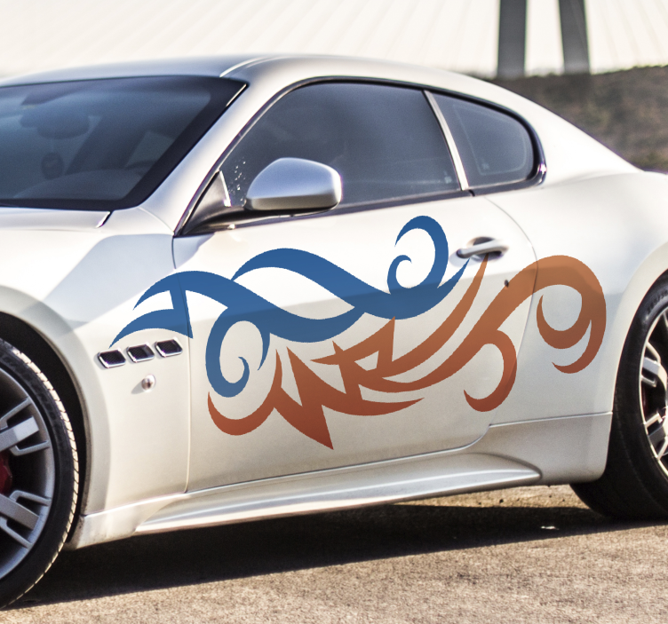 Vinilo coche llamas colores tribales - TenVinilo