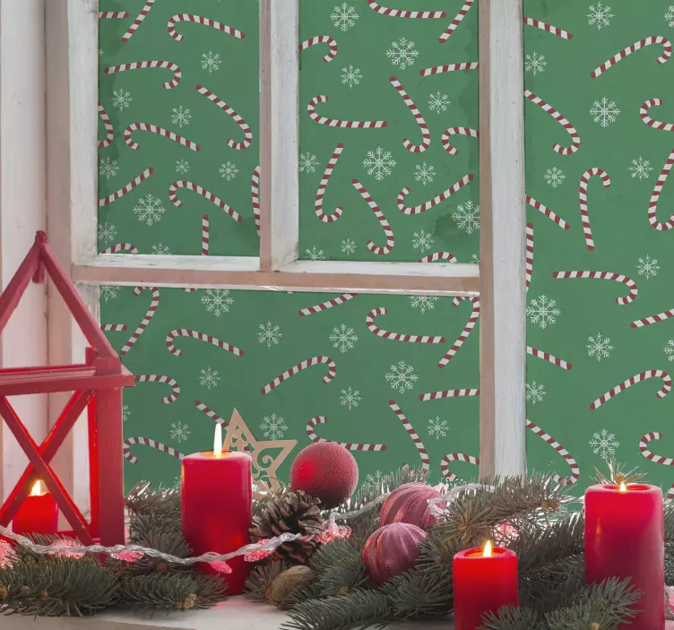 Vinilo para ventanas dulces navideños - TenVinilo
