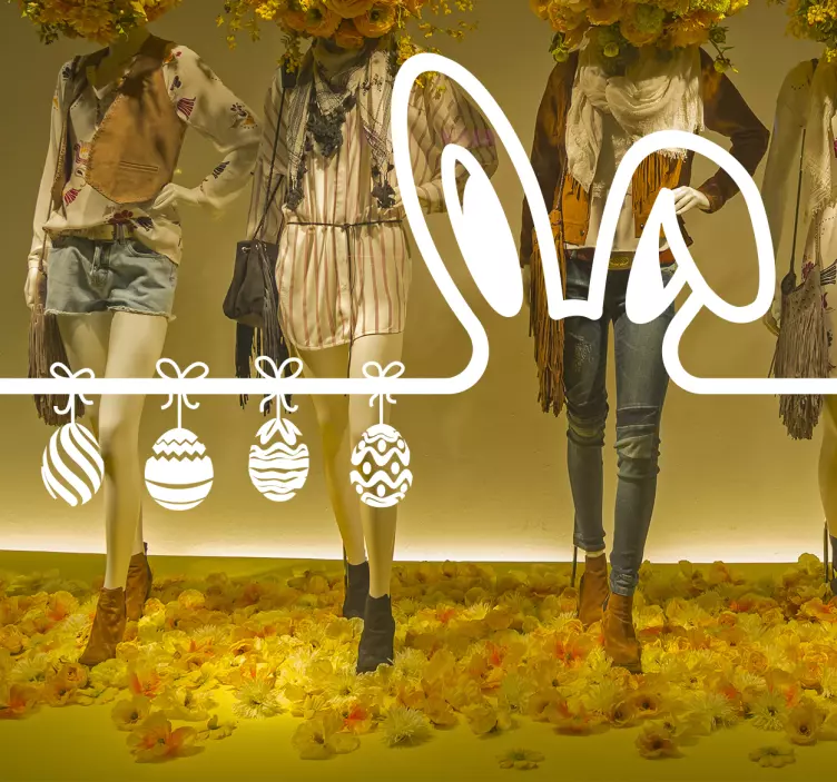 Vinilo para cristales escaparate pascua - TenVinilo