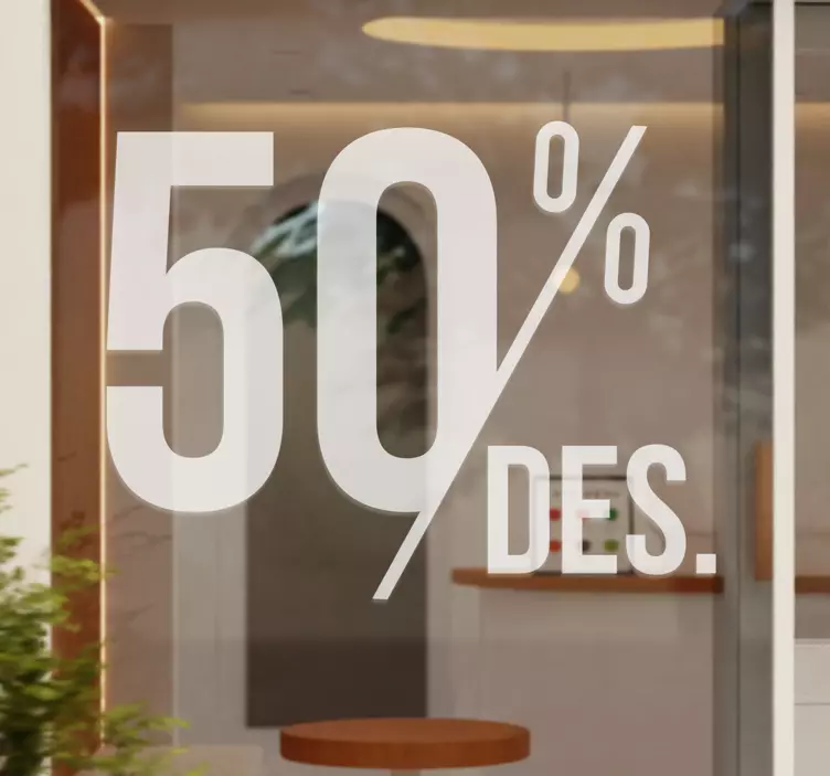 Vinilo escaparate Descuentos - TenVinilo