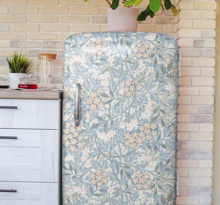 Vinilo para nevera de flores margarita - TenVinilo