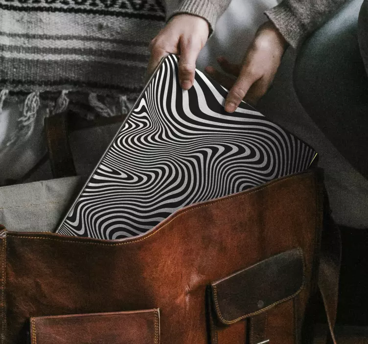 Vinilo para portátiles efecto cebra 3d - TenVinilo
