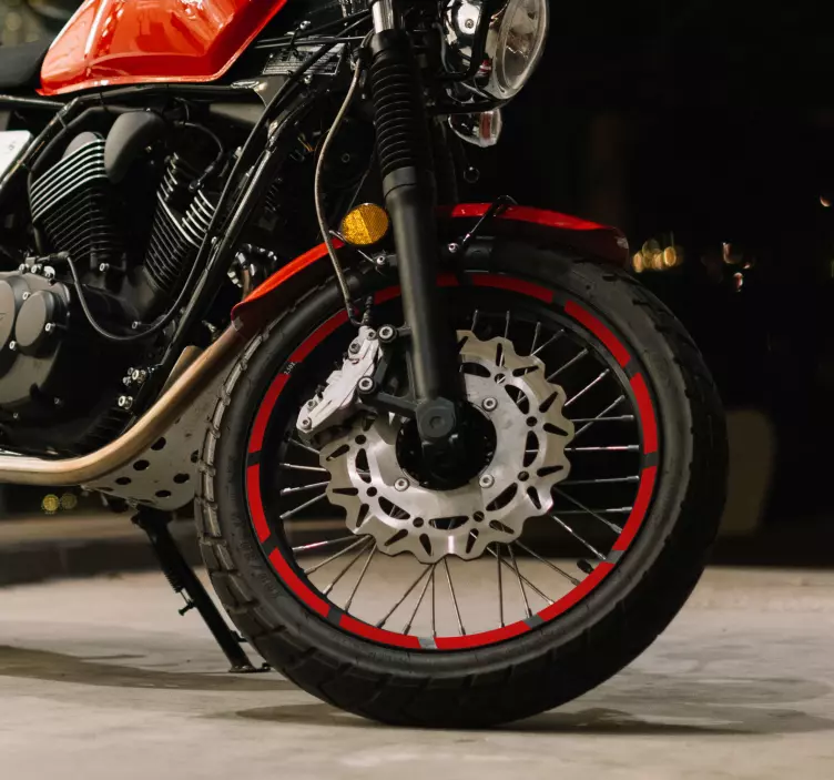 Calcomanía para moto llantas de un solo color - TenVinilo