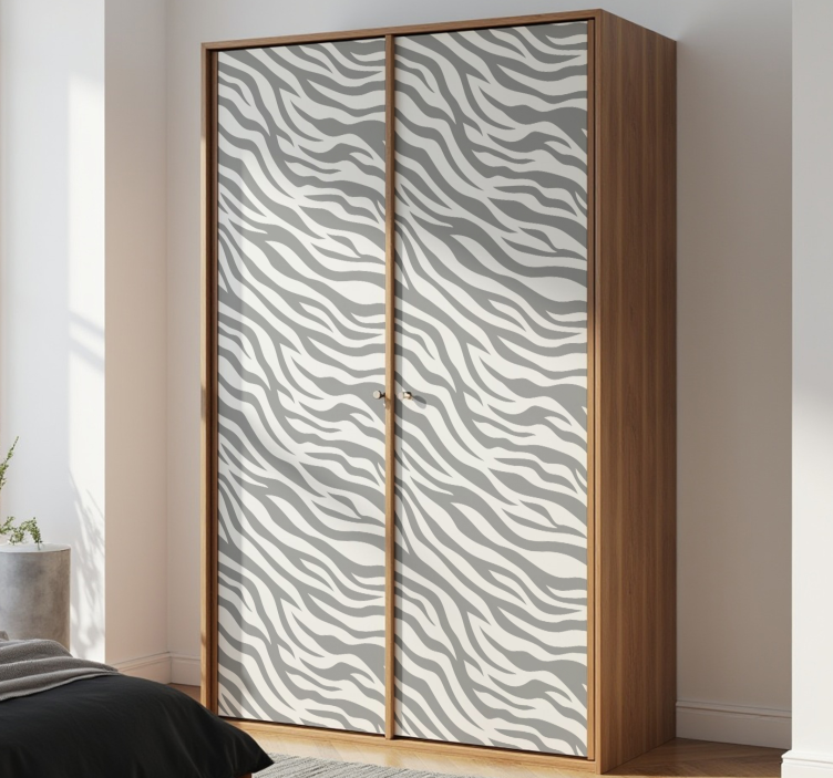 Vinilo para mueble cebra gris - TenVinilo