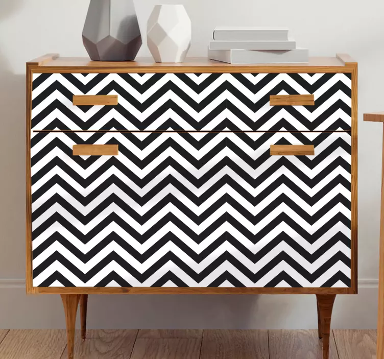 Vinilo para mueble con diseño de chevron - TenVinilo