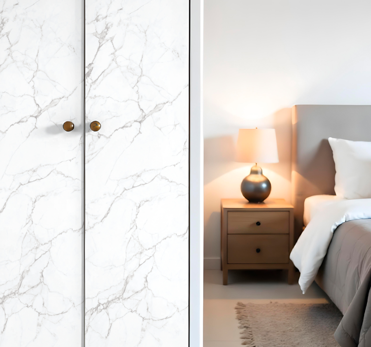 Vinilo para mueble mármol blanco - TenVinilo
