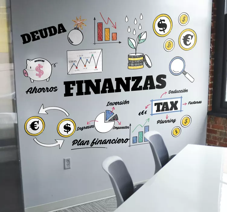 Vinilo para negocio escuela de finanzas - TenVinilo