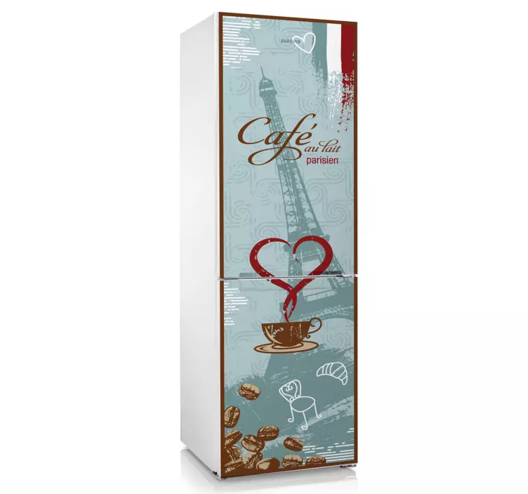 Vinilo para nevera café Francia - TenVinilo