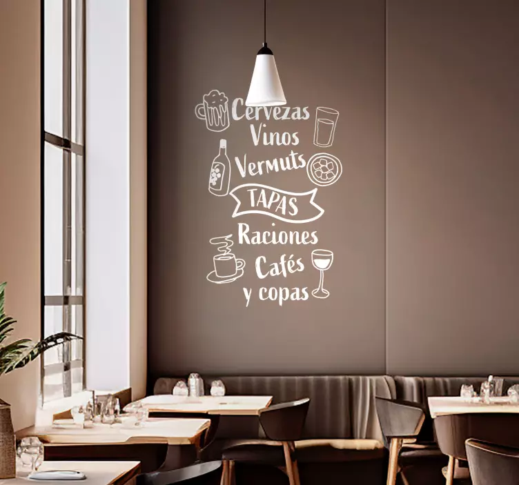 Vinilo pared bienvenidos al bar! Tenemos una gran variedad de cer - TenVinilo