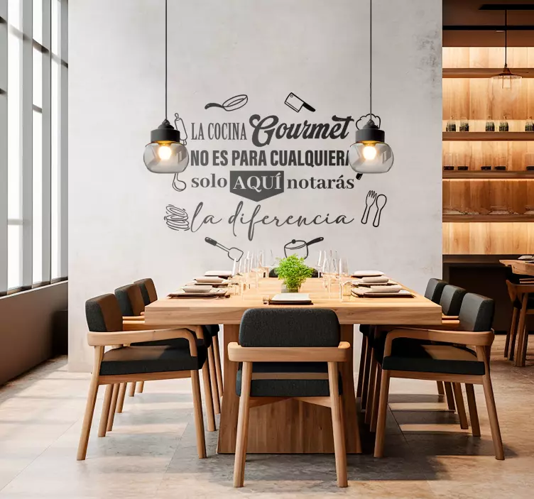 Vinilo pared "La cocina es el corazón de la casa""La cocina es el - TenVinilo