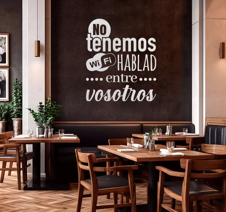 Vinilo pared "Wi-Fi es como la electricidad, no nos damos cuenta  - TenVinilo