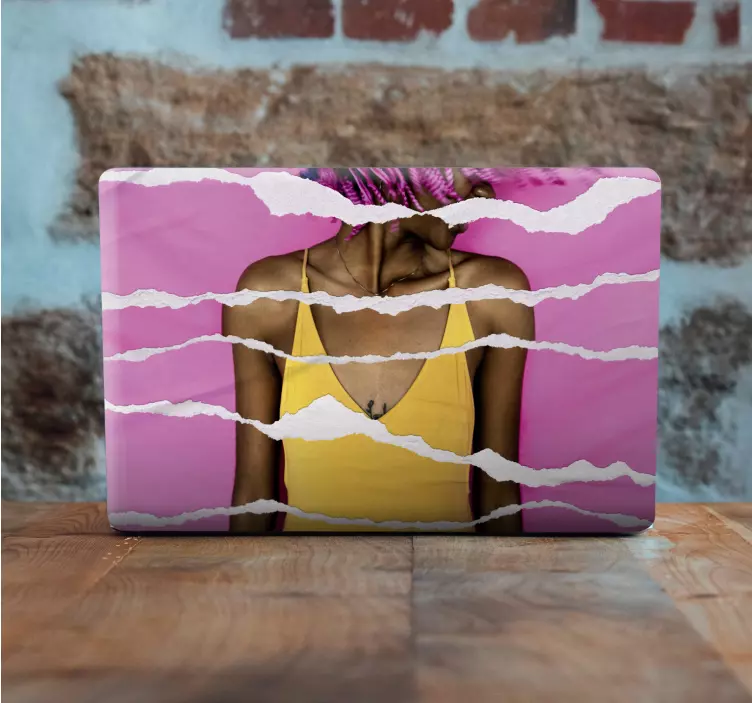 Vinilo para portátil efecto de papel rasgado - TenVinilo