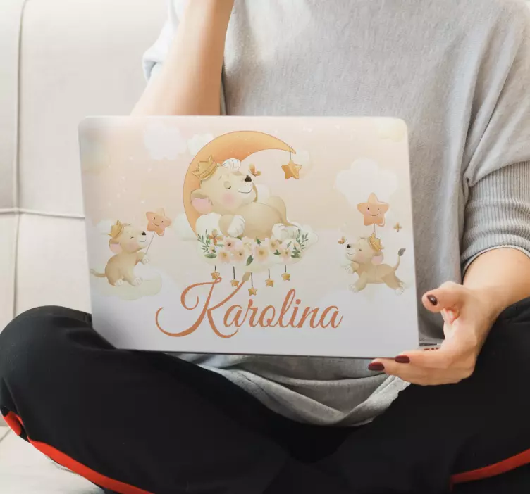 Vinilo para portátil escena caprichosa de animales - TenVinilo