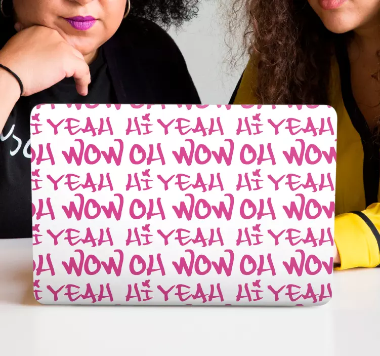 Vinilo para portátil expresiones de texto enérgicas - TenVinilo