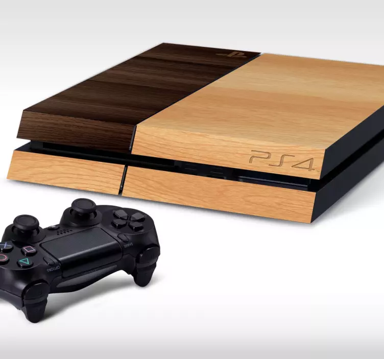Vinilo para PS4 textura madera - TenVinilo