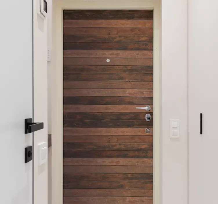 Vinilo para puerta terminación de puerta de madera - TenVinilo