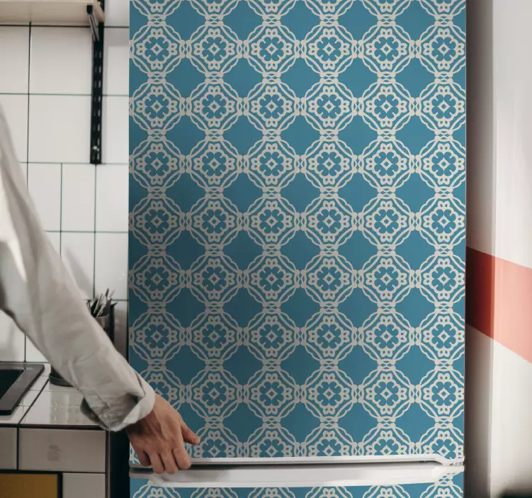 Vinilo para refrigerador motivo geométrico sofisticado - TenVinilo