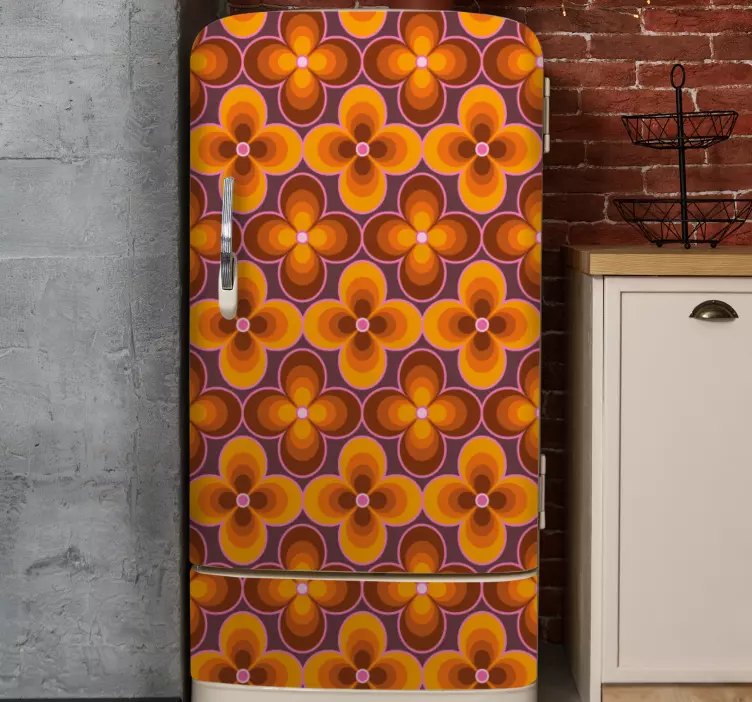 Vinilo para refrigerador superficie con textura floral - TenVinilo