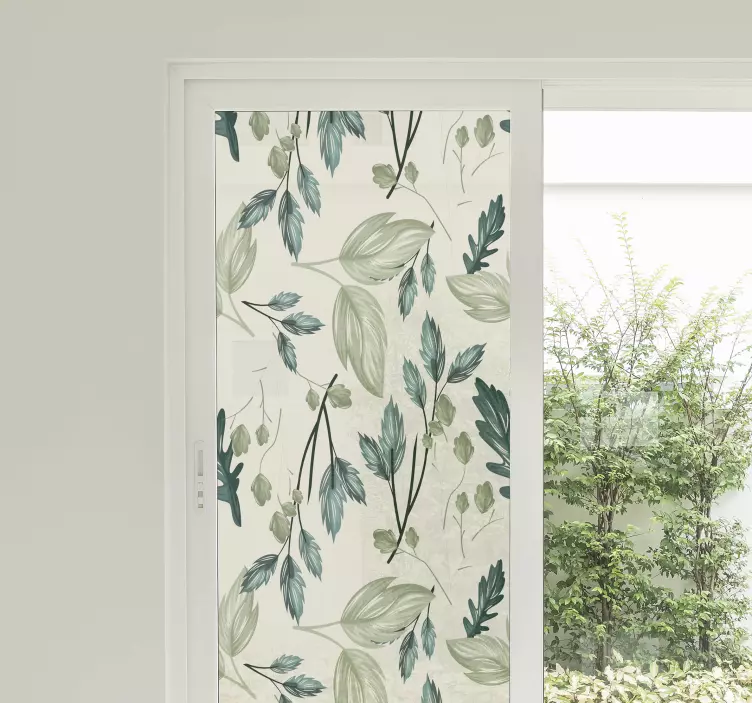 Vinilo para cristales mosaico plantas verdes - TenVinilo