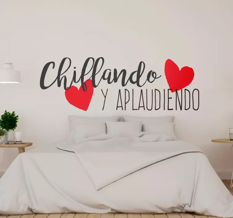 Vinilo pared Chiflando y aplaudiendo - TenVinilo