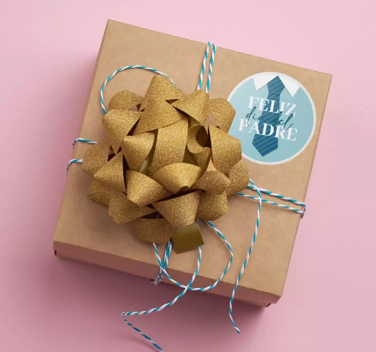 Pegatina personalizada Corbata del día del padre - TenVinilo