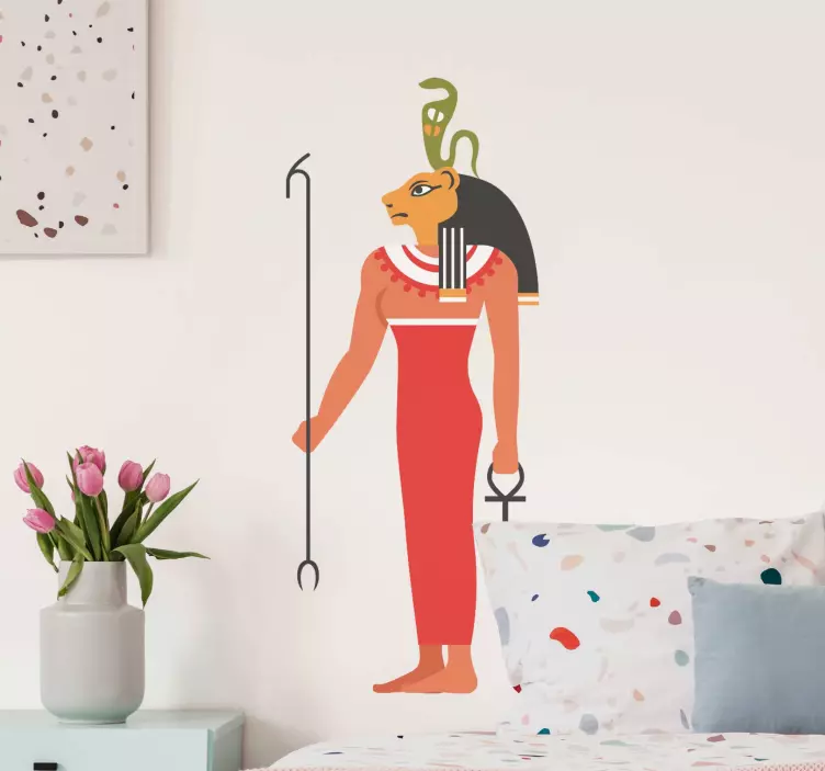 Vinilo pared Dios egipcio sekhmet - TenVinilo