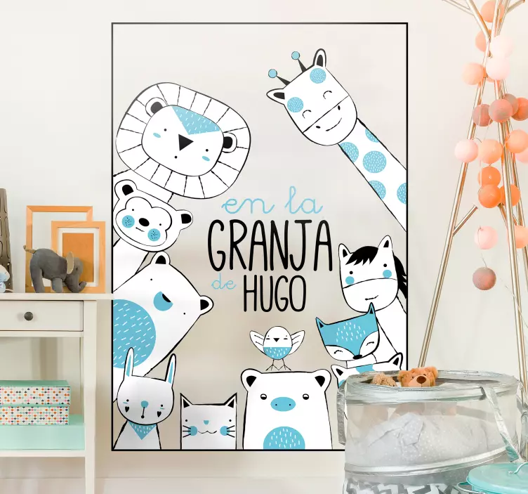 Vinilo pared En la granja de pepito - TenVinilo