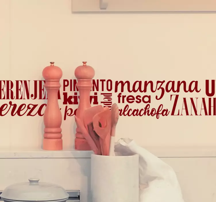 Vinilo pared Frutas y hortalizas - TenVinilo