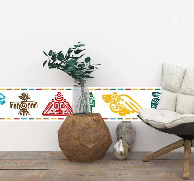 Vinilo pared Patrones mayas - TenVinilo