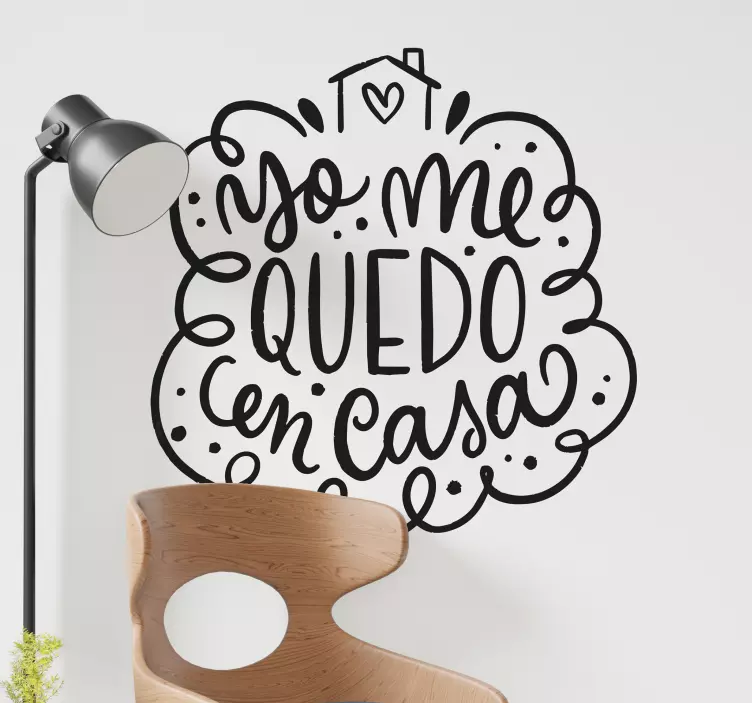 Vinilo hogar quedarse en casa covid 19 - TenVinilo