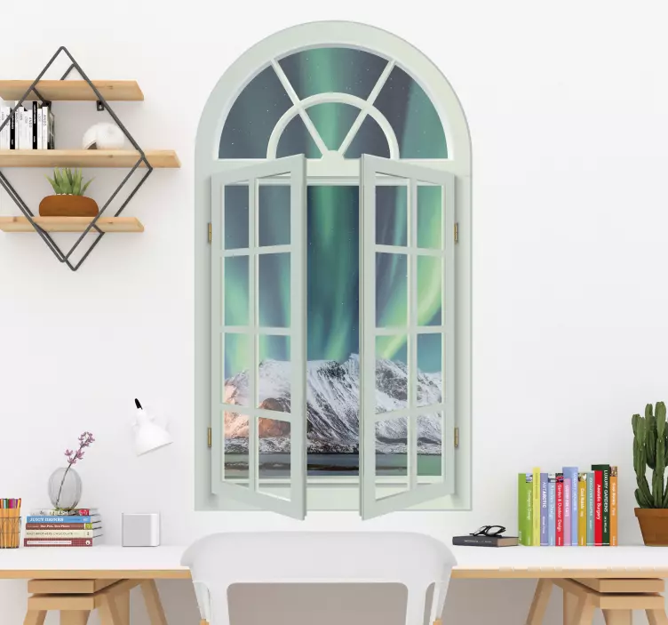 Vinilo pared vistas del paisaje noruego - TenVinilo