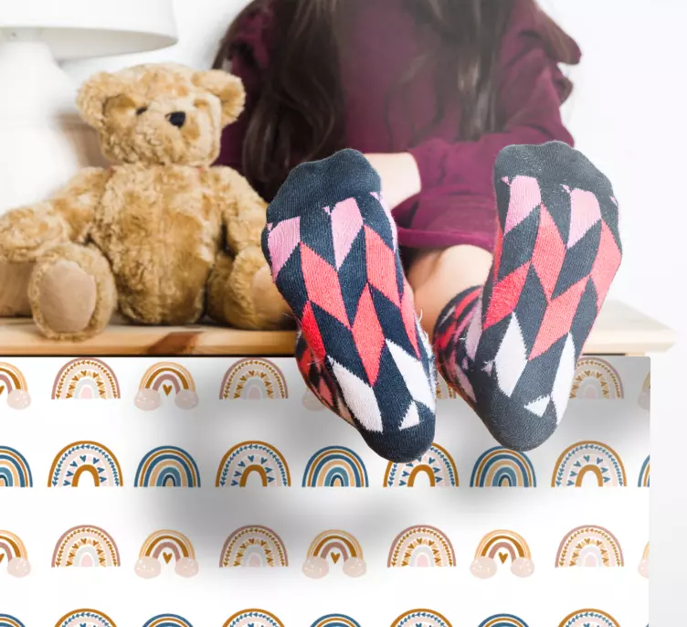 Vinilo patrón de arcoíris bonito - TenVinilo