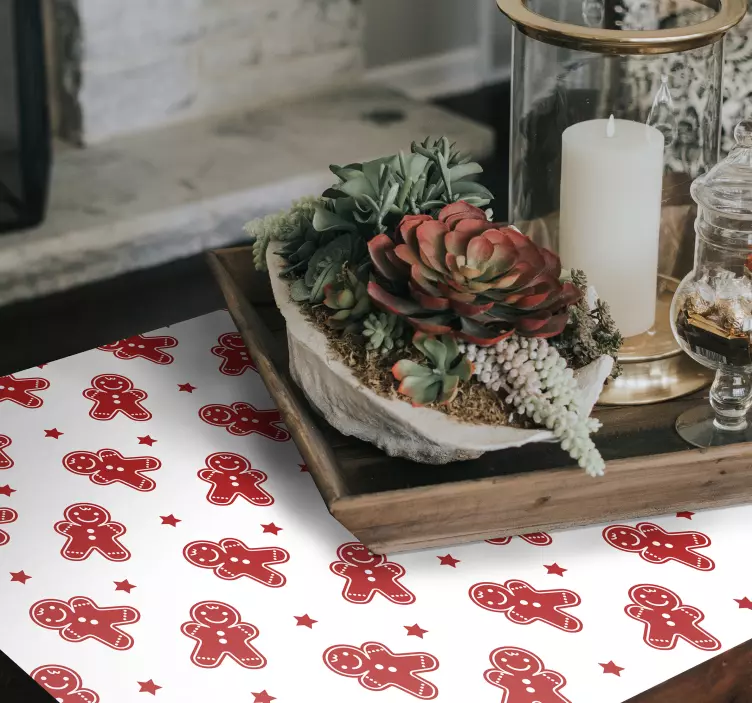 Vinilo patrón de figuras de jengibre - TenVinilo
