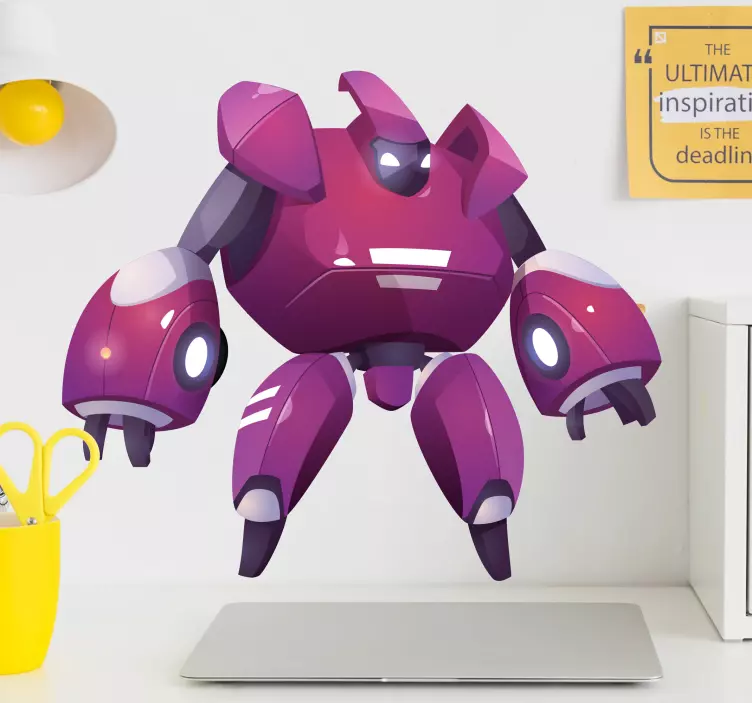 Vinilo personaje diseño de robot futurista - TenVinilo