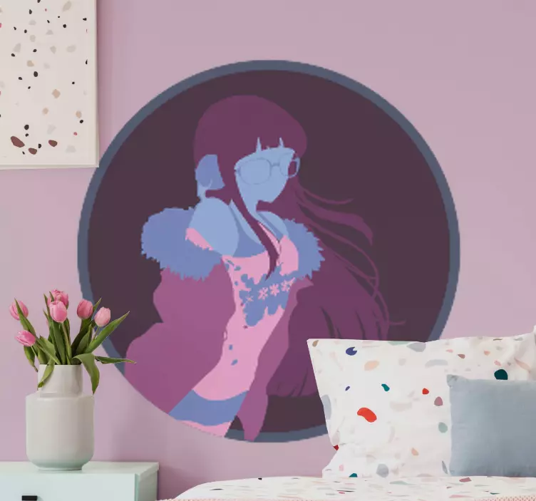 Vinilo personaje retrato de figura con estilo - TenVinilo