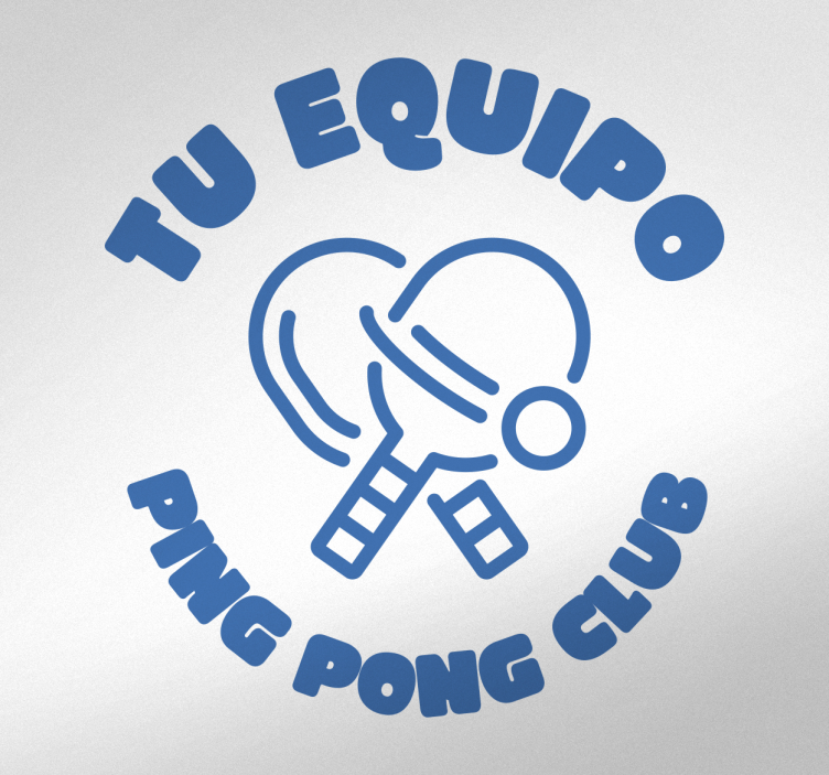 Vinilo personalizable equipo de ping pong - TenVinilo