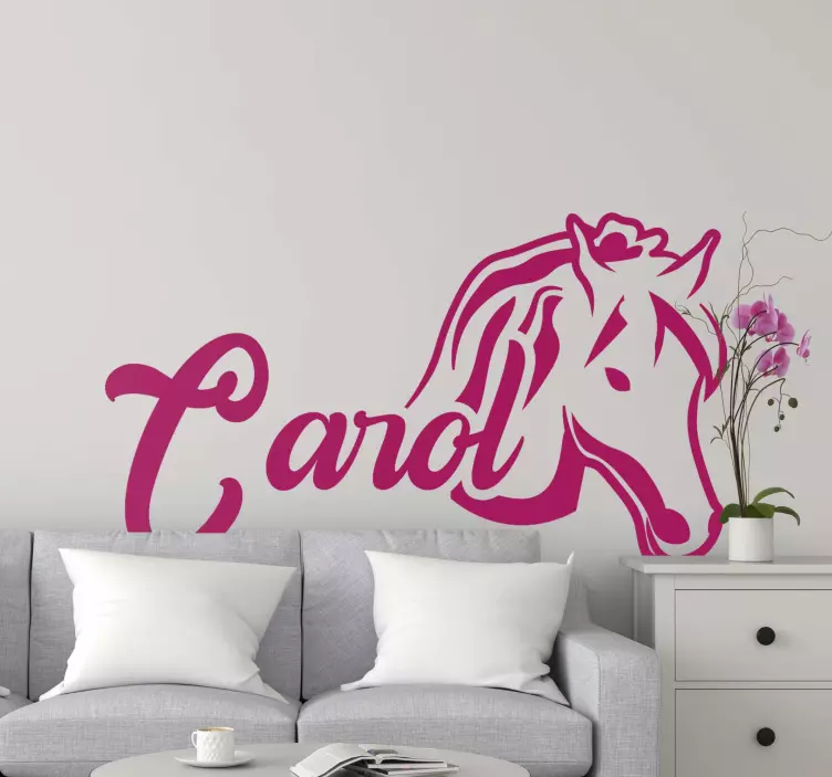 Vinilo personalizado cabeza de caballo - TenVinilo