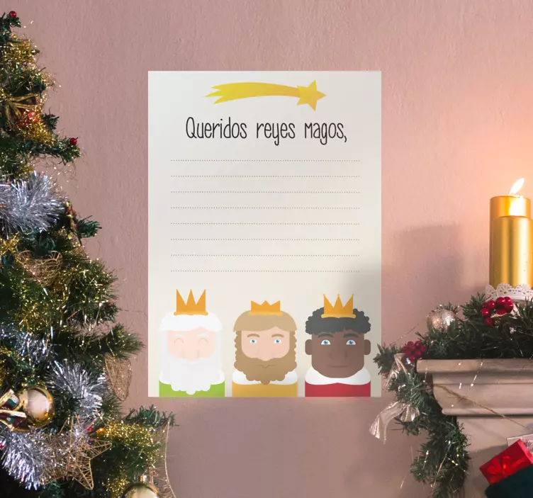 Vinilo pizarra vileda carta a los reyes - TenVinilo