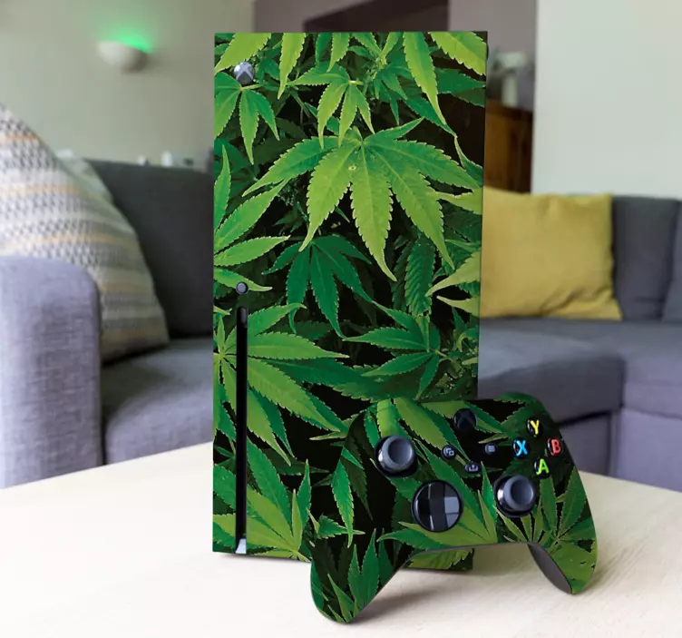 Vinilo xbox planta marihuana - TenVinilo