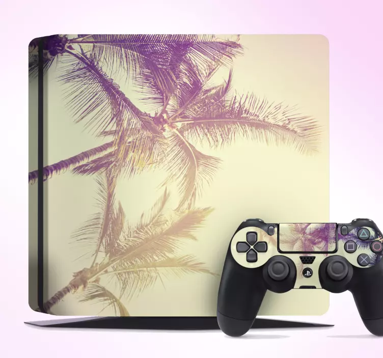 Vinilo PS4 paisaje palmera - TenVinilo